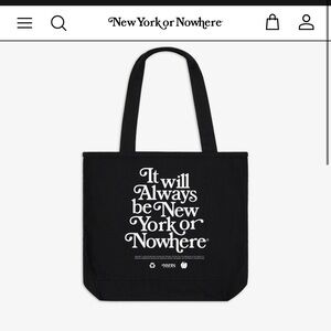 Black New York or Nowhere Tote